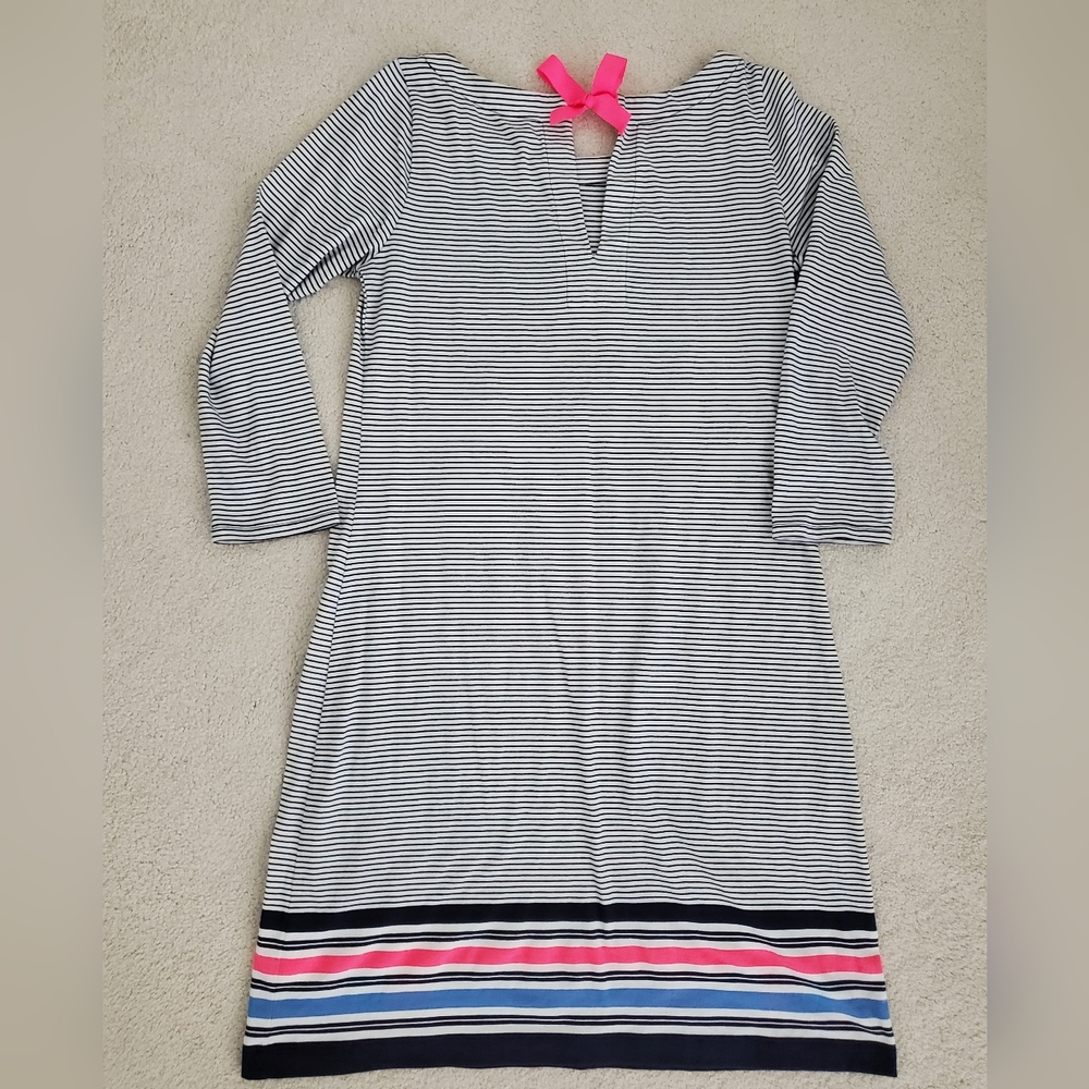 Lilly Pulitzer Noelle Dress in True Navy Bayside Stripe Engineered szS - Picture 14 of 16
